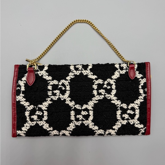 Gucci Raja Tweed Pochette with Gold Chain - Picture 3 of 12